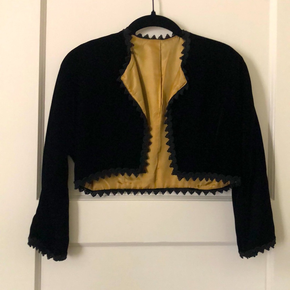 Vintage velvet bolero jacket